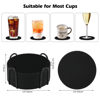 Picture of Silicone Coasters Set of 8 with Holder,Coasters for Drinks,Beer,Coffee Coasters,Suitable for Kinds Cups,Hot or Cold,Anti-SLI,Non-Stick,Anti-Overflow Tabletop Protection and Decor (8 Pcs, Black)