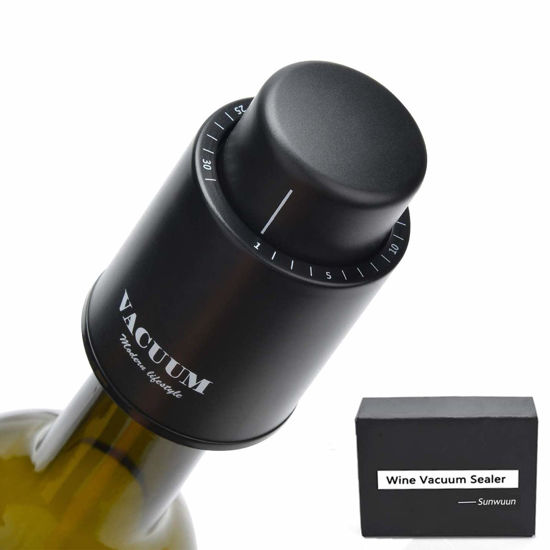Picture of [2 PACK]Wine Bottle Stoppers,Real Vacuum Wine Stoppers,Reusable Wine Preserver,Wine Corks Keep Fresh,Best Gifts for Wine Lovers for christmas gifts.
