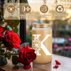 Picture of Coolife Initial Glass Cup, Monogrammed Gifts for Women, 16 oz Glass Cups w/Lids Straws, Iced Coffee Smoothie Beer Tumbler w/Straw Lid - Personalized Valentines Day, Birthday Gifts for Her Mom Friend