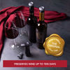 Picture of Vacu Vin Wine Saver Vacuum Stoppers - Set of 4 - Gray - for Wine Bottles - Keep Wine Fresh for Up to a Week with Airtight Seal - Compatible with Vacu Vin Wine Saver Pump