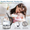 Picture of MegaWise Electric Kettle, 1.8L Borosilicate Glass Tea Kettle with LED Light, Auto Shut-Off and Boil-Dry Protection Cordless Kettle Fast Boiling