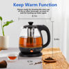Picture of Taylor Swoden Electric Kettle with Tea Infuser, 1L Small Electric Tea Kettle with Keep Warm, LED Light Hot Water Boiler & Heater for Coffee & Tea, Auto Shut-Off & Boil Dry Protection, BPA Free, Black