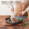 Picture of SENSARTE Nonstick Grill Pan for Stove Tops, Versatile Griddle with Pour Spouts, Square Big Cooking Surface, Durable Skillet Indoor & Outdoor Grilling. PFOA Free, 9.5 Inch