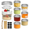 Picture of ComSaf Mini Mason Jars 4oz - 8 Pack, Regular Mouth Mason Jar with Lids and Seal Bands, Small Glass Canning Jar for Spice, Jam, Honey, Jelly, Dessert, Shower Wedding Favors, DIY Candles Decor