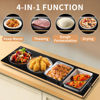 Picture of Electric Warming Tray（Extra Long 40”x12”），Food Warmer with Thermostat and Full Surface Heating，Food Warming Mat with 2 Temperature Modes for Parties Buffet，Gatherings，Gold Edge Warming Mat for Food