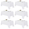 Picture of Fitable White Tablecloths for Rectangle Tables, 6 Pack - 70 x 120 Inches - Reusable and Washable Table Clothes for 6-8 Ft Tables, Polyester Fabric Table Covers for Wedding, Party, Banquet