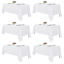 Picture of Fitable White Tablecloths for Rectangle Tables, 6 Pack - 70 x 120 Inches - Reusable and Washable Table Clothes for 6-8 Ft Tables, Polyester Fabric Table Covers for Wedding, Party, Banquet