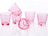 Picture of Srgeilzati Heart Shot Glasses Set, Pink Shot Glass Cute For Bar Cart Accessories 1.5oz