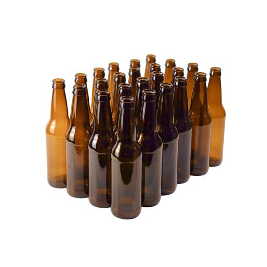 Picture of FastRack 24-Pack 12oz Amber Longneck Glass Beer Bottles