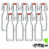 Picture of ZEBEIYU Swing Top Glass Bottles 8 oz with Airtight Lids for Home Brewing, Kombucha, Kefir, Vanilla Extract, Beer, Oil, Vinegar, Homemade Juices, Water,Soda Set of 9