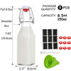 Picture of ZEBEIYU Swing Top Glass Bottles 8 oz with Airtight Lids for Home Brewing, Kombucha, Kefir, Vanilla Extract, Beer, Oil, Vinegar, Homemade Juices, Water,Soda Set of 9