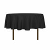 Picture of sancua Round Tablecloth - 60 Inch - Water Resistant Spill Proof Washable Polyester Table Cloth Decorative Fabric Table Cover for Dining Table, Buffet Parties and Camping, Black