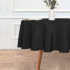 Picture of sancua Round Tablecloth - 60 Inch - Water Resistant Spill Proof Washable Polyester Table Cloth Decorative Fabric Table Cover for Dining Table, Buffet Parties and Camping, Black