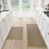 Picture of SUMLANS Kitchen Mat Set of 2 PCS, Cushioned Non Slip Rugs for Kitchen Floor, Absorbent Runner Comfort Standing Mats Washable for Kitchen, Office, Home (Brown, 17.3"x47"+17.3"x30")