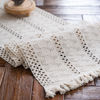 Picture of Alynsehom Macrame Table Runner Cream Beige Boho Table Runner with Tassels Hand Woven Cotton Table Runner Rustic Farmhouse Table Runner for Bohemian Kitchen Dining Table(12x71in)