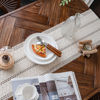 Picture of Alynsehom Macrame Table Runner Cream Beige Boho Table Runner with Tassels Hand Woven Cotton Table Runner Rustic Farmhouse Table Runner for Bohemian Kitchen Dining Table(12x71in)