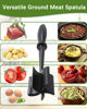 Picture of Upgrade Meat Chopper, Heat Resistant Meat Masher for Hamburger Meat, Ground Beef Smasher, Nylon Hamburger Chopper Utensil, Ground Meat Chopper, Non Stick Mix Chopper, Mix and Chop, Potato Masher Tool