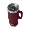 Picture of YETI Rambler 20 oz Travel Mug, Stainless Steel, Vacuum Insulated with Stronghold Lid, Wild Vine Red