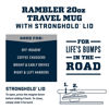 Picture of YETI Rambler 20 oz Travel Mug, Stainless Steel, Vacuum Insulated with Stronghold Lid, Wild Vine Red