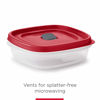 Picture of Rubbermaid 16-Piece BPA-Free Plastic Food Storage Set, Red Vented Lids - Microwave, Dishwasher Safe: Perfect for Meal Prep, Leftovers, and Kitchen Organization