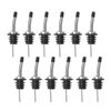 Picture of AOZITA 12 Pack Classic Bottle Pourers, Stainless Steel Liquor Pour Spouts Tapered Spout - Liquor Pourers with Rubber Dust Caps for Alcohol, Olive Oil,Bar Bartender Accessories