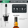 Picture of AOZITA 12 Pack Classic Bottle Pourers, Stainless Steel Liquor Pour Spouts Tapered Spout - Liquor Pourers with Rubber Dust Caps for Alcohol, Olive Oil,Bar Bartender Accessories