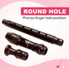 Picture of Soprano Recorder Instrument for Beginners Student - German Fingering 8 Hole Flute ABS Descant Recorders 3pcs Removable with Cleaning Rod and Storage Bag, Brown