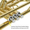 Picture of EASTROCK Bb Trumpet Standard Trumpet Set with Carrying Case,Gloves, 7C Mouthpiece and Cleaning Kit (Gold)