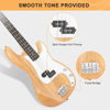 Picture of GLARRY Full Size Electric Bass Guitar with 20W AMP, 4 String Beginner Starter Kit with Accessories including Cable, Strap, Bag for Kids and Adults (Burly Wood)