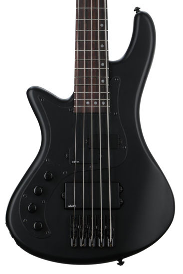 Picture of Schecter Stiletto Stealth 5 Left-handed Bass Guitar - Satin Black