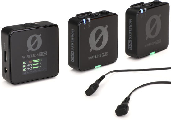 Picture of RODE Wireless PRO Compact Wireless Microphone System with Timecode, 32-bit Float On-board Recording, 2 Lavalier Microphones and Smart Charge Case for Filmmaking and Content Creation