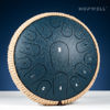 Picture of HOPWELL Steel Tongue Drum - 13 Inches 15 Notes Tongue Drum - Hand Pan Drum with Music Book, Handpan Drum Mallets and Carry Bag, D Major (Navy Blue)