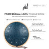 Picture of HOPWELL Steel Tongue Drum - 13 Inches 15 Notes Tongue Drum - Hand Pan Drum with Music Book, Handpan Drum Mallets and Carry Bag, D Major (Navy Blue)
