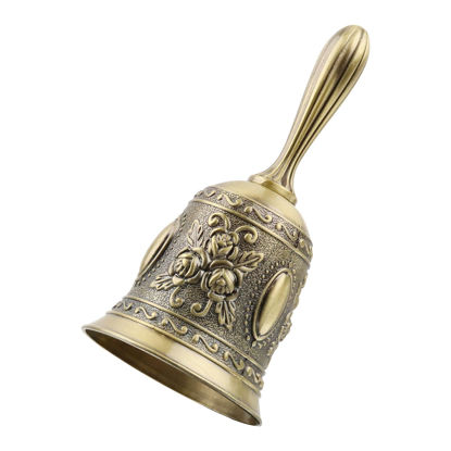 Picture of 1 Pack Hand Held Bell, Metail Dinner Bell Wedding Bells, Service Bell Call, Vintage Bell