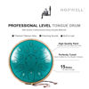 Picture of HOPWELL Steel Tongue Drum - 15 Note 12 Inch Tongue Drums - Percussion Instruments - Hand Pan Drum with Music Book, Drum Mallets and Carry Bag, D Major, Malachite Green