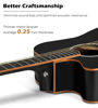 Picture of Vangoa Left Handed Acoustic Electric Guitar Kit for Adult Beginner Full Size Cutaway Lefty Acoustic Guitar Bundle Set with Built-in 4 Band EQ Bag Tuner Cable Strap Capo String, Matte Black