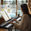 Picture of Ktaxon 88 Key Foldable Electronic Keyboard Piano Set, Semi-Weighted Electric Piano Digital Piano with Dual X Stand, Dual Bluetooth Mode, 1000 Rhythms, 1000 Tones and 50 Demos for Beginners Adults