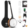 Picture of Vangoa Banjo 5 String Full Size Beginner Banjo Kit Remo Head Mahogany Resonator Banjo Closed Back with Premium Bag for Adults Teens Starters