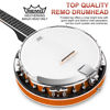Picture of Vangoa Banjo 5 String Full Size Beginner Banjo Kit Remo Head Mahogany Resonator Banjo Closed Back with Premium Bag for Adults Teens Starters
