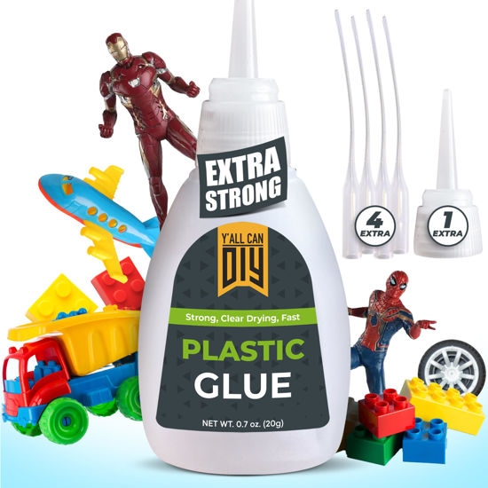 Picture of Y'allCanDiy Super Glue for Plastic 20g (.7 oz) - Heavy Duty Glue for Legos & Miniatures. Adhesive for PLA, 3D Printing, Toys, Car, ABS, PVC, DIY Kits.