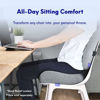 Picture of Cushion Lab Patented Pressure Relief Seat Cushion for Long Sitting Hours on Office & Home Chair - Extra-Dense Memory Foam for Soft Support. Car Pad for Hip, Tailbone, Coccyx, Sciatica - Black