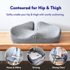 Picture of Cushion Lab Patented Pressure Relief Seat Cushion for Long Sitting Hours on Office & Home Chair - Extra-Dense Memory Foam for Soft Support. Car Pad for Hip, Tailbone, Coccyx, Sciatica - Black