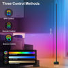 Picture of Miortior Corner Floor Lamp - Smart RGB LED Corner Lamp with App and Remote Control, 16 Million Colors & 68+ Scene, Music Sync, Timer Setting - Ideal for Living Rooms, Bedrooms, and Gaming Rooms
