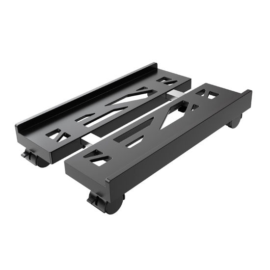 Picture of Adjustable Mobile CPU Stand, Ventilated Computer Tower Stand PC Tower Stand with 4 Caster Wheels Fits Most PC, Under Desk CPU Holder PC Floor Cart PC Riser for Gamers and Students (Black)