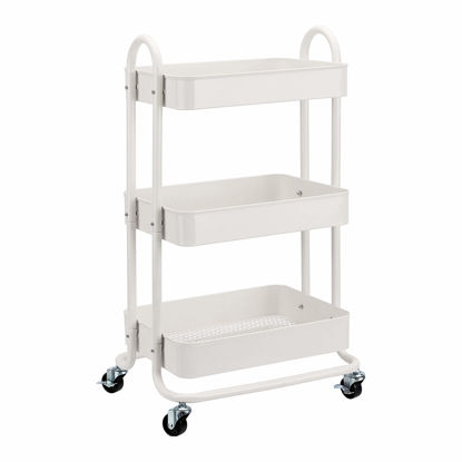 Picture of Amazon Basics 3-Tier Rolling Utility or Kitchen Cart - White