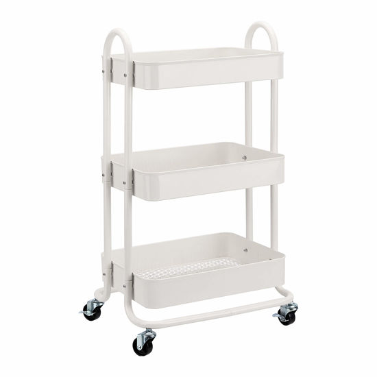 Picture of Amazon Basics 3-Tier Rolling Utility or Kitchen Cart - White