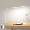 Picture of Lepro Small Desk Lamp with Clamp, LED Reading Lamp with 3 Color Modes 10 Brightness, Dimmable USB Clip on desk light with Gooseneck Swing Arm for Bed Headboard, Workbench, Home Office and Nail (White)