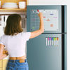 Picture of Neatsure Acrylic Magnetic Dry Erase Board Calendar for Fridge, Clear Monthly Planner Whiteboard for Refrigerator, w/ 8 Colors Markers, 15"x11"