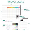 Picture of Magnetic Dry Erase Chore Chart - 14.5"x11" Chore Chart for Kids, Teens and Adults - 6.5"x8.5" List Board for Fridge - 6 Extra Fine Point Markers Included - Shipped Flat
