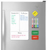 Picture of HOMiDEK Magnetic Dry Erase Board: Small Fridge Whiteboard, Flexible Refrigerator Magnet White Board, Blank Writing Note Sheet with Dishwasher Magnet Clean Dirty Sign, 4 Markers & Eraser - 12 x 8